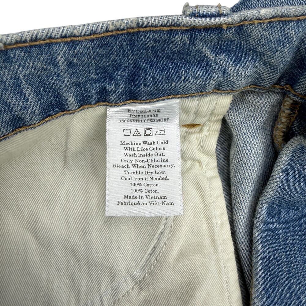 EVERLANE The Denim Reconstructed Skirt Sz 33 Blue - Picture 5 of 7